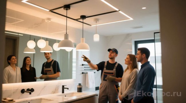 Советы по установке светильников в ванной комнате